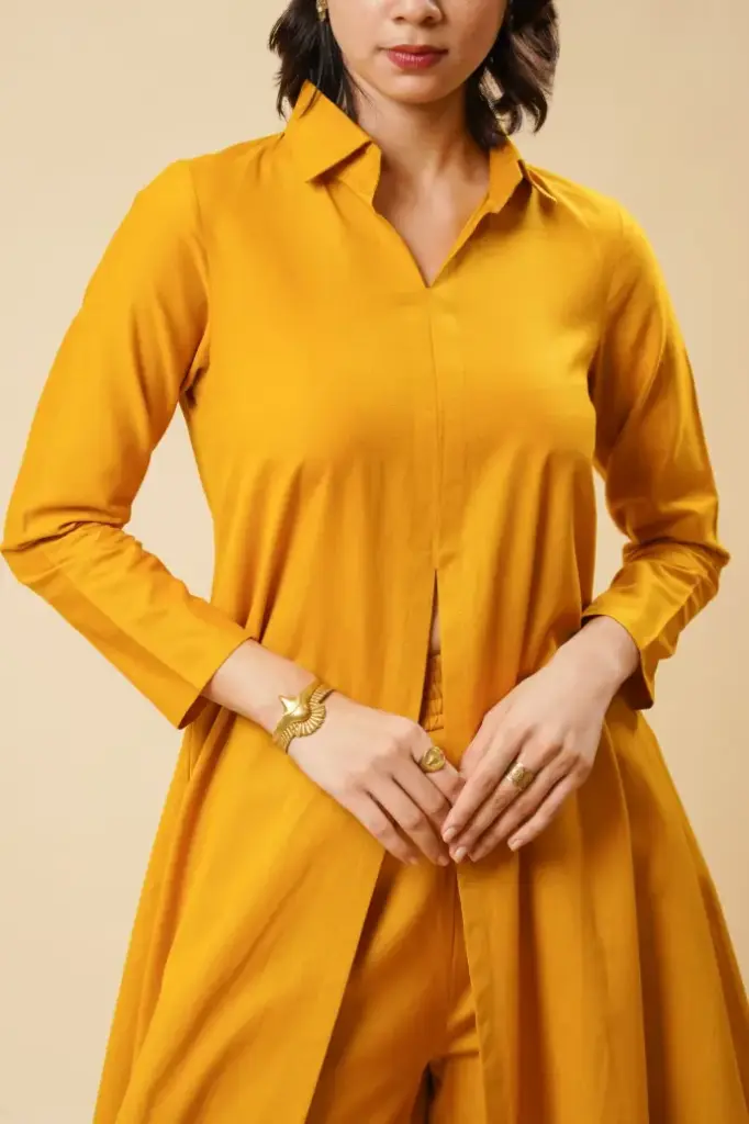 MID SLIT CO-ORDS [MUSTARD]