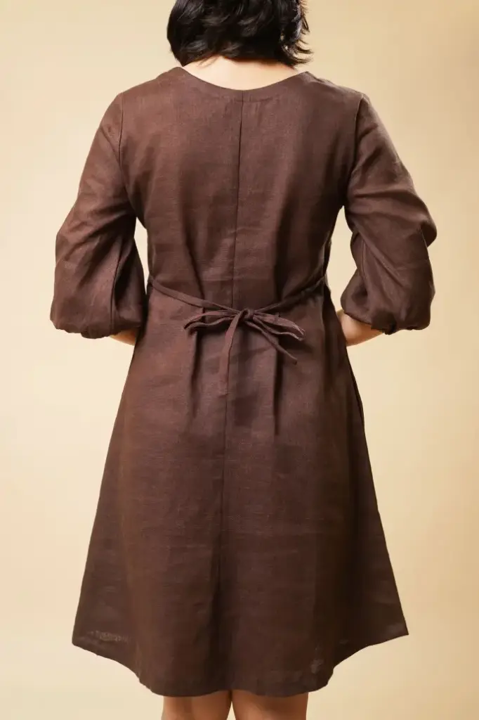 LINEN BROWN ONE PIECE