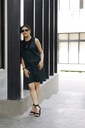 GREEN CORDUROY DUNGRI DRESS