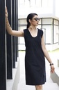 BLACK CORDUROY DRESS