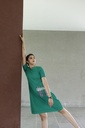 GREEN ONE CHEX POCKET DRESS