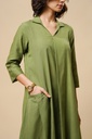 LONG SHIRT DRESS (OLIVE)