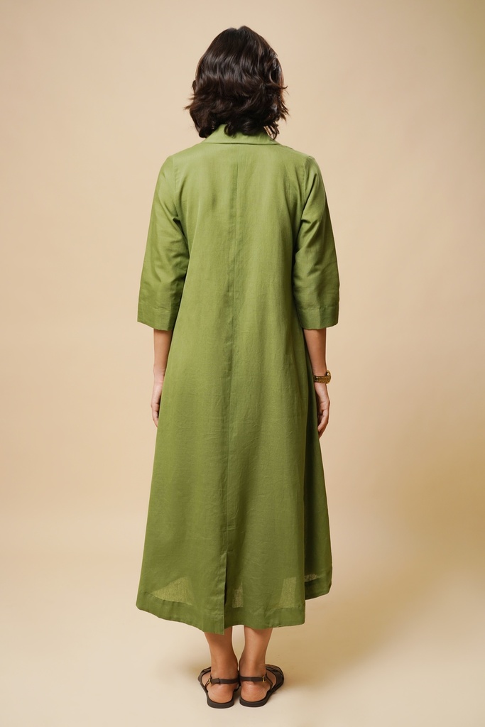 LONG SHIRT DRESS (OLIVE)