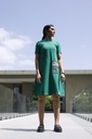 GREEN ONE CHEX POCKET DRESS