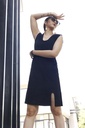 BLACK CORDUROY DRESS