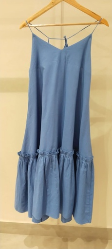 FRILLSTRING DRESS POW. BLUE